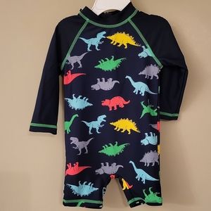 Ricochet rashguard dinosaur print swimsuit